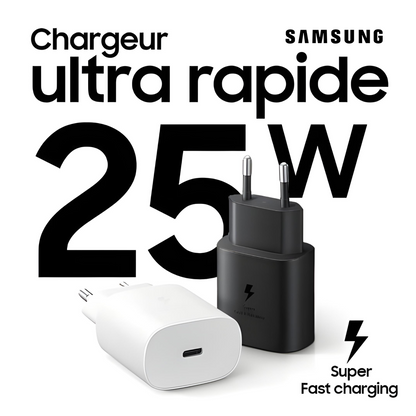 chargeur Samsung USB-C PD A 25W charge rapide Tunisie