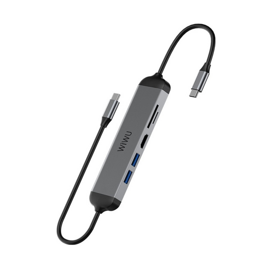 hub USB-C 5-en-1 WiWU Alpha HDMI USB SD Tunisie