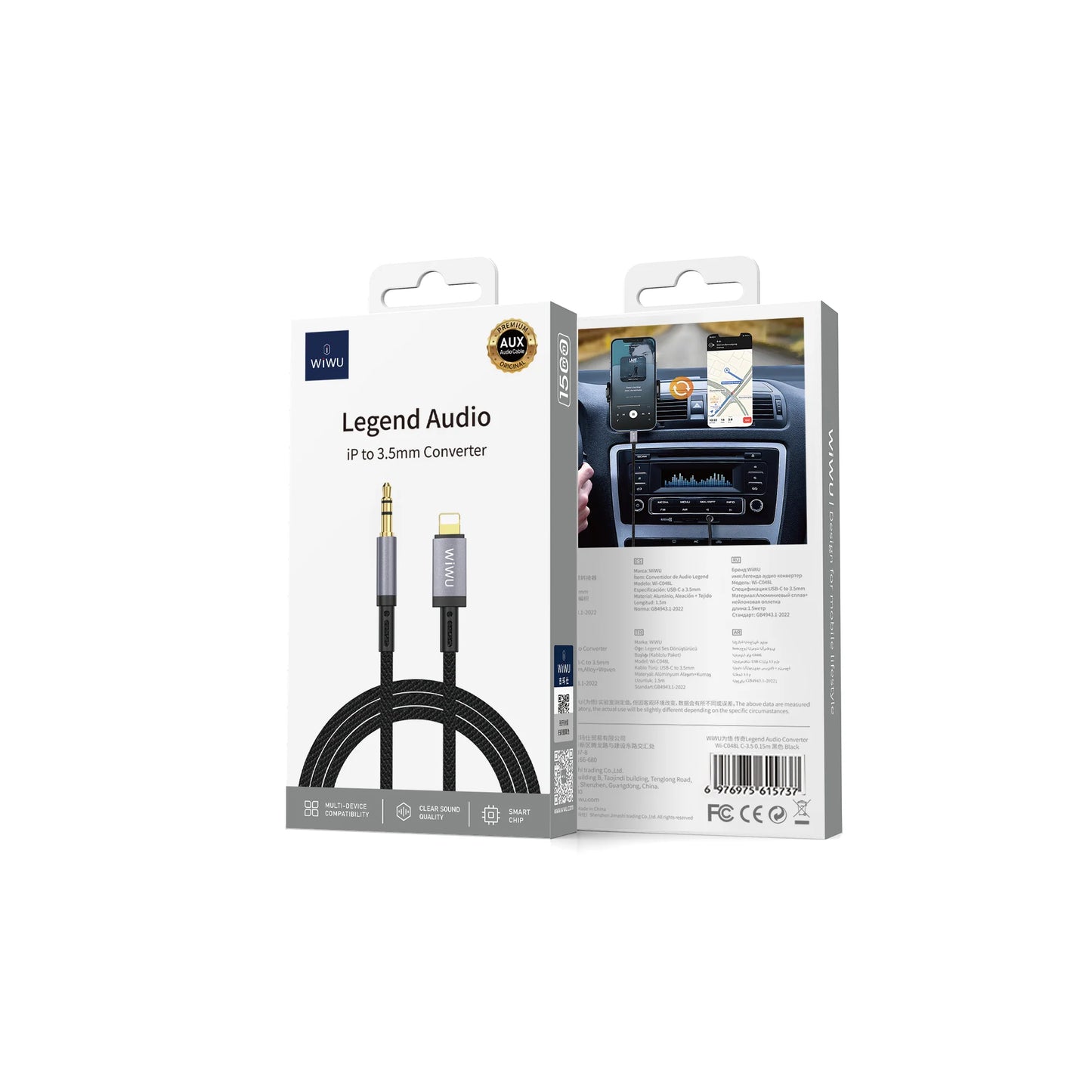 WiWU Legend Audio Convertor (1.5m) Lightning/USB-C to 3.5mm Wi-C048