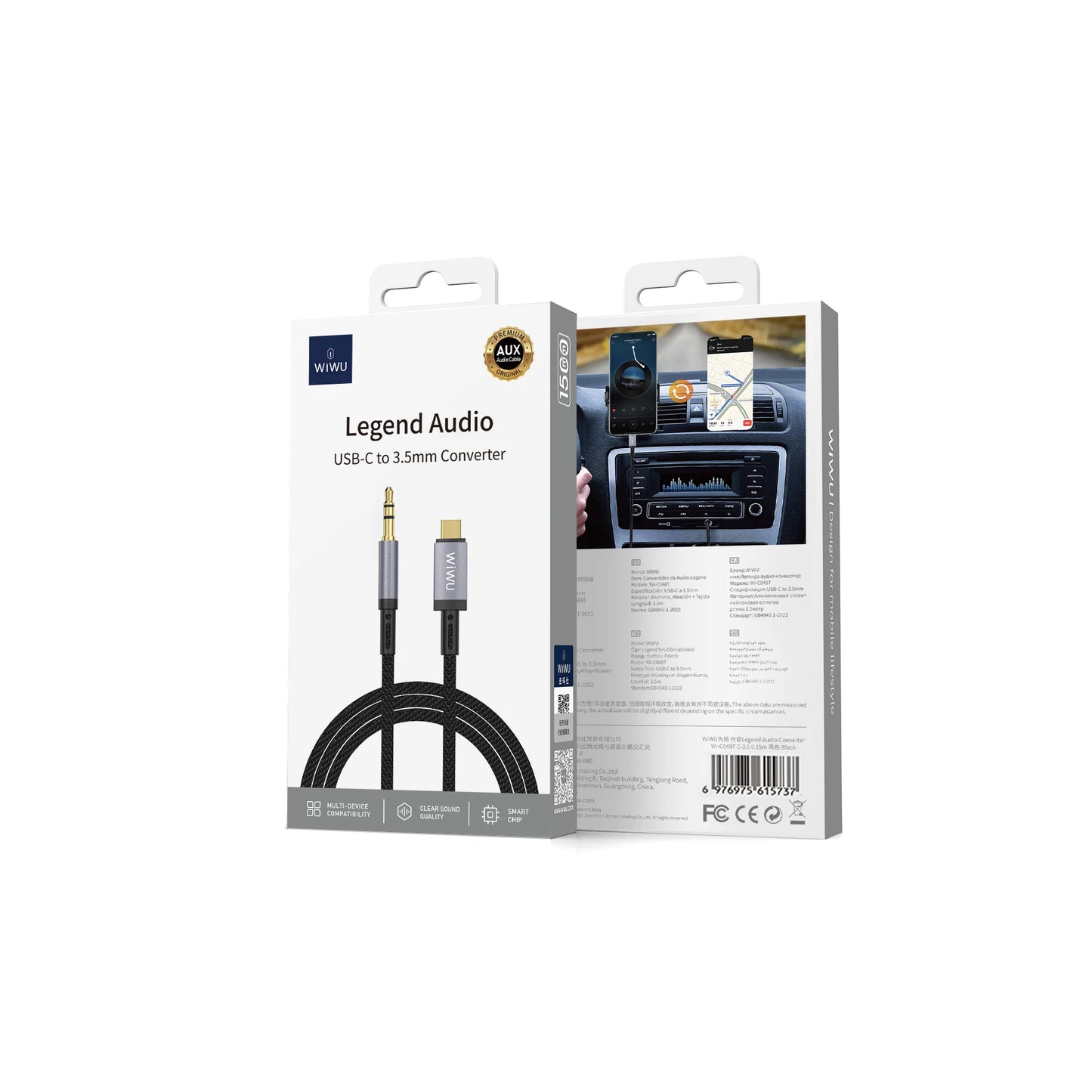 WiWU Legend Audio Convertor (1.5m) Lightning/USB-C to 3.5mm Wi-C048