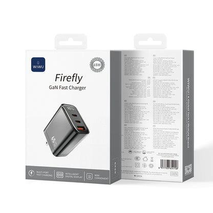 WiWU Wi-G012 Firefly 65W GaN Fast Charger with Digital
