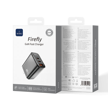 WiWU Wi-G012 Firefly 65W GaN Fast Charger with Digital