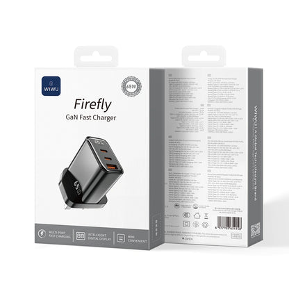 WiWU Wi-G012 Firefly 65W GaN Fast Charger with Digital
