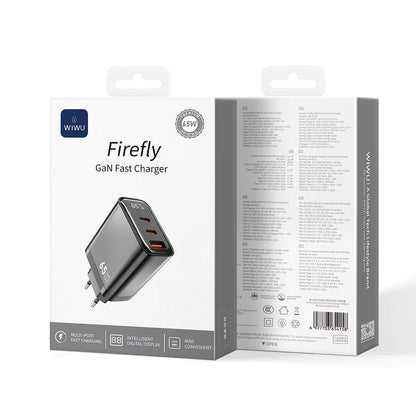 WiWU Wi-G012 Firefly 65W GaN Fast Charger with Digital