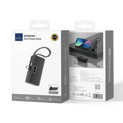 WiWU ESPRESSO Mini Power Bank 5000mAh Model: Wi-P044