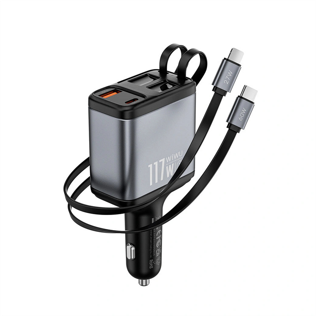 WiWU Exeed 117W QC+PD Fast Car Charger Wi-QC027
