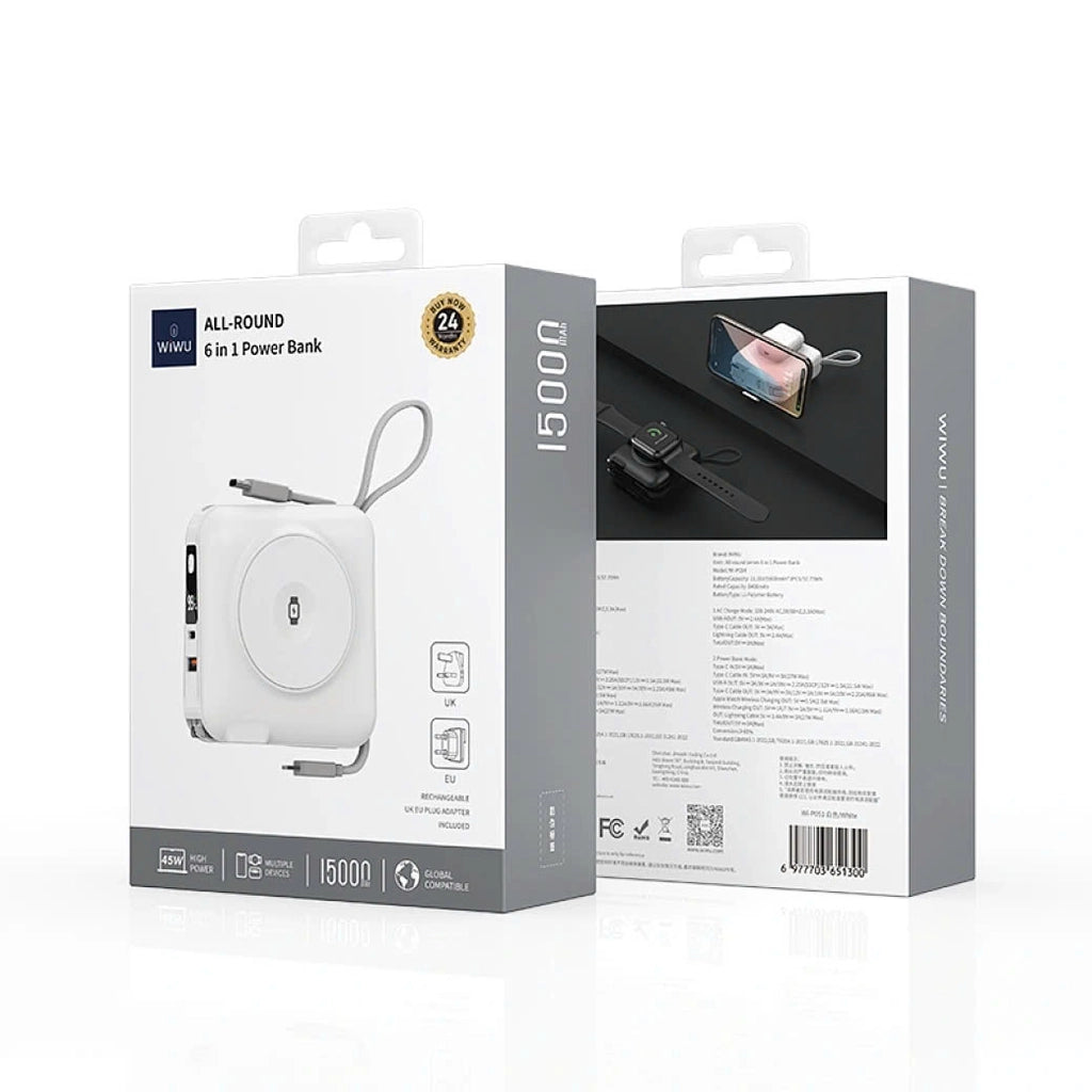 WiWU All-Round Wi-P051 — Batterie externe 6-en-1
