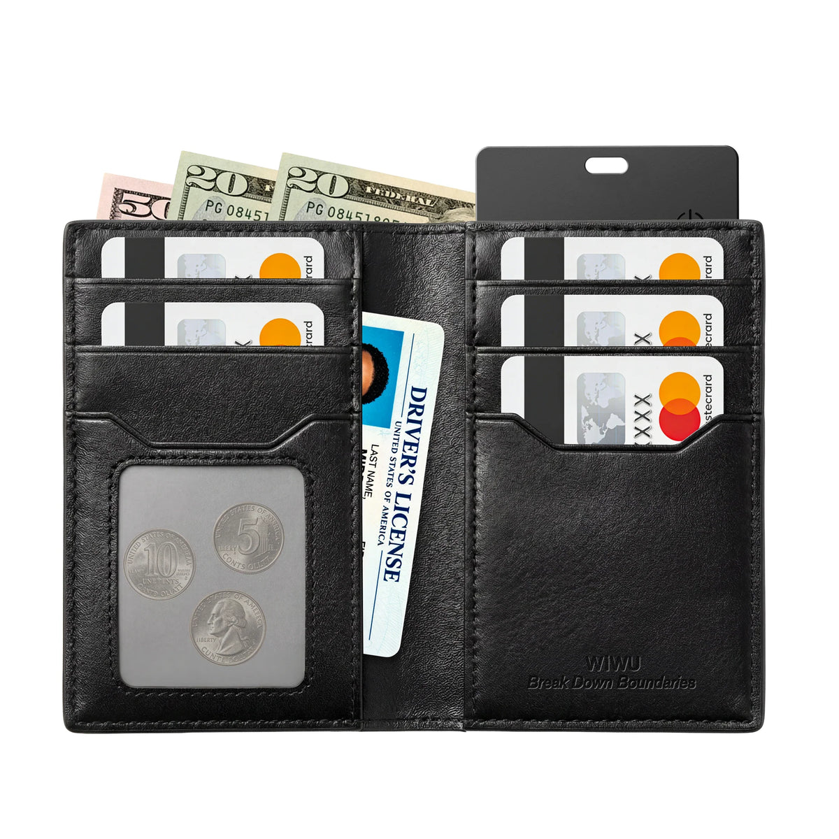 WiWU Royal Card Wallet Tracker FM RFID Leather Wallet with Find My Card Slot