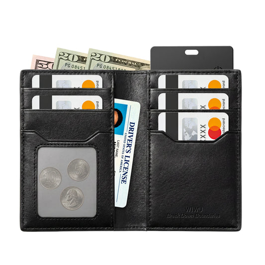 WiWU Royal Card Wallet Tracker FM RFID Leather Wallet with Find My Card Slot