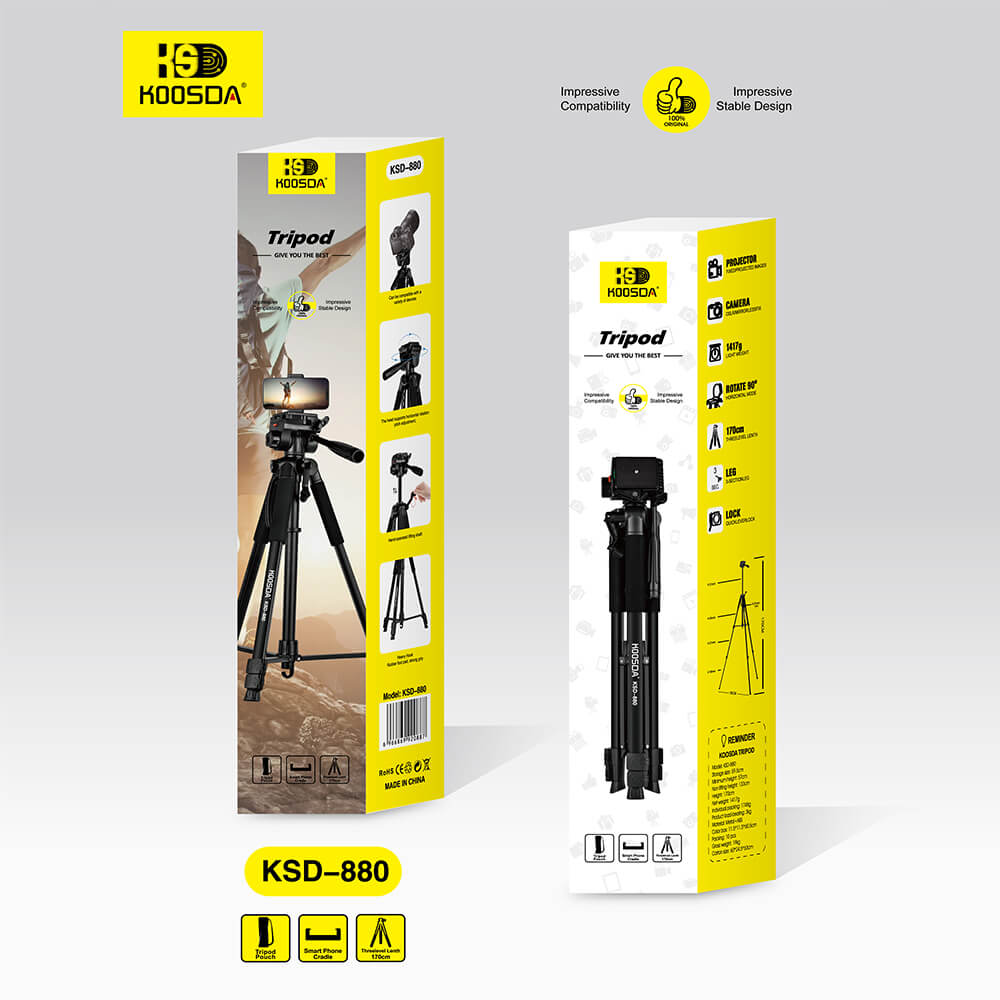 Trépied KSD-880 1,5 m stable pour téléphone et caméra