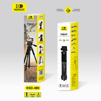 Trépied KSD-880 1,5 m stable pour téléphone et caméra