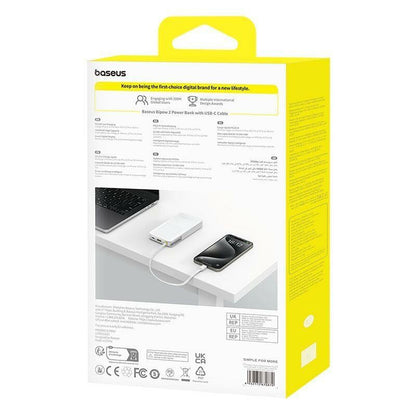 Baseus Bipow 2 – Power Bank 10 000 mAh avec Câble Intégré