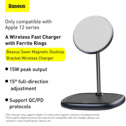 Baseus Magnetic Desktop Charger Magsafe 15W Charge Sans Fil