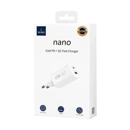 Adaptateur secteur WiWU Nano Series 65W prise EU