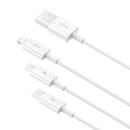 câble universel Baseus 3 connecteurs iPhone Android Tunisie