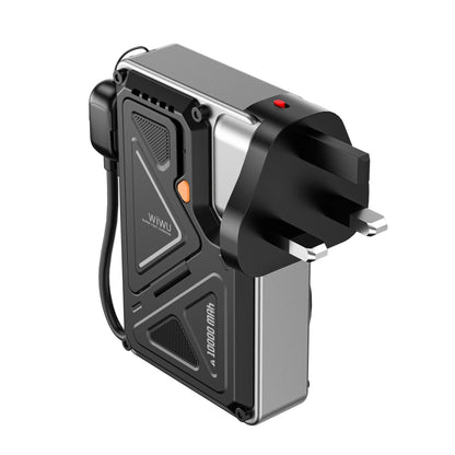 Batterie Externe 4-en-1 WiWU Knight Series 10000mAh (35W) – Chargeur Secteur, MagSafe Sans Fil et Support Intégré