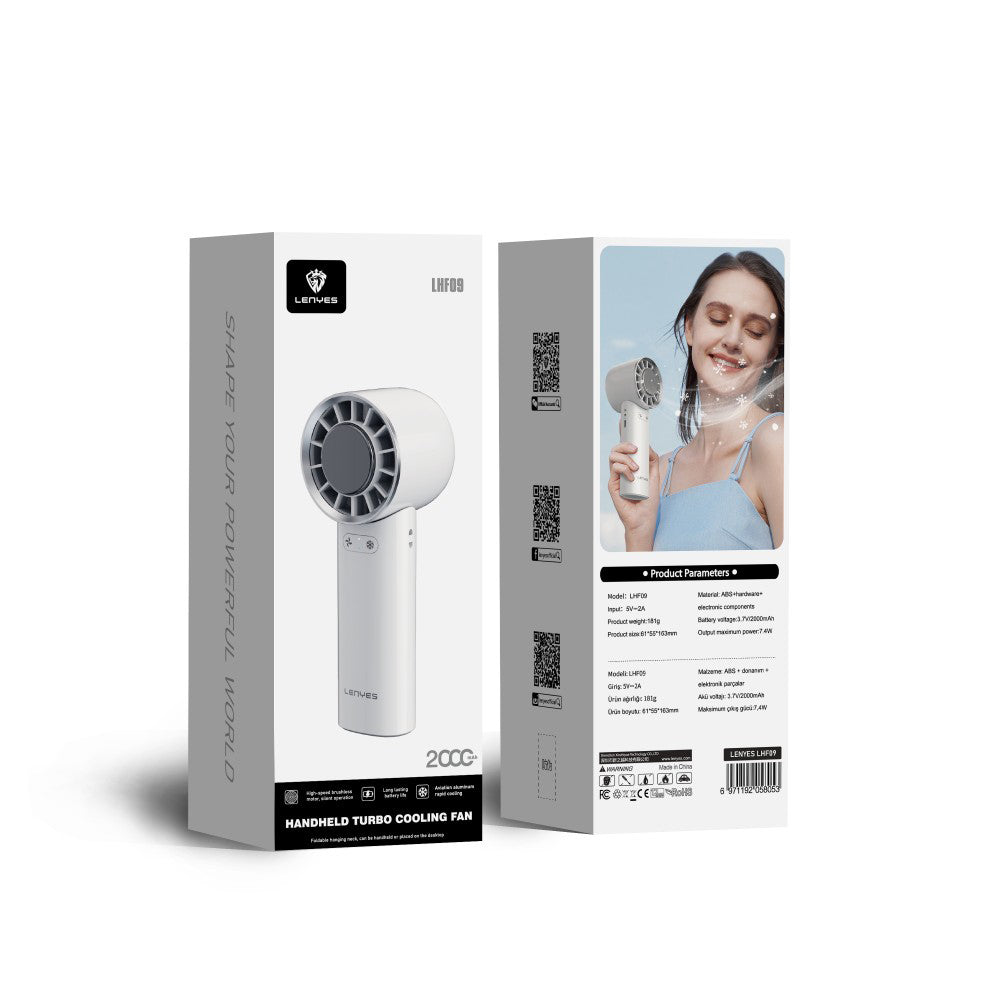Lenyes LHF09 avec batterie USB et 3 vitesses de ventilation