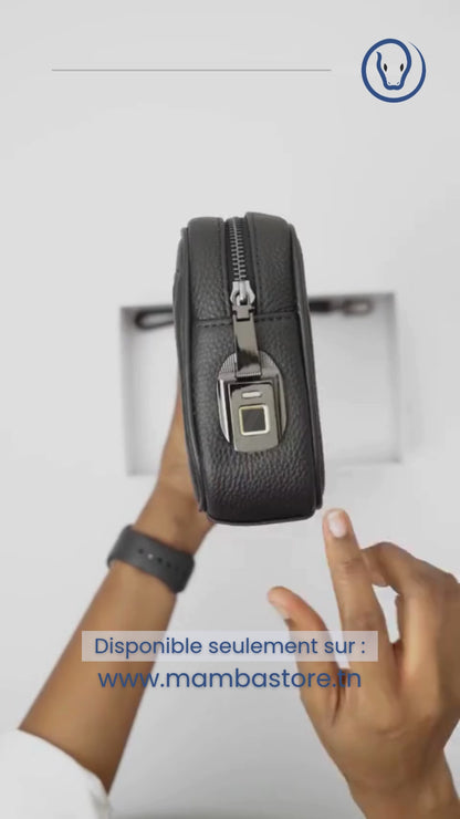 WIWU Master Pouch en Cuir avec Empreinte Digitale