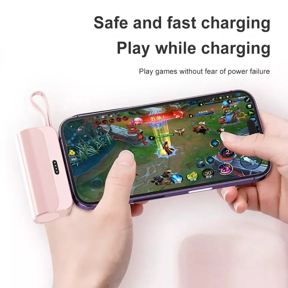 Batterie externe compacte 5000mAh USB-C et Lightning