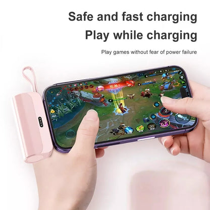 Batterie externe compacte 5000mAh USB-C et Lightning