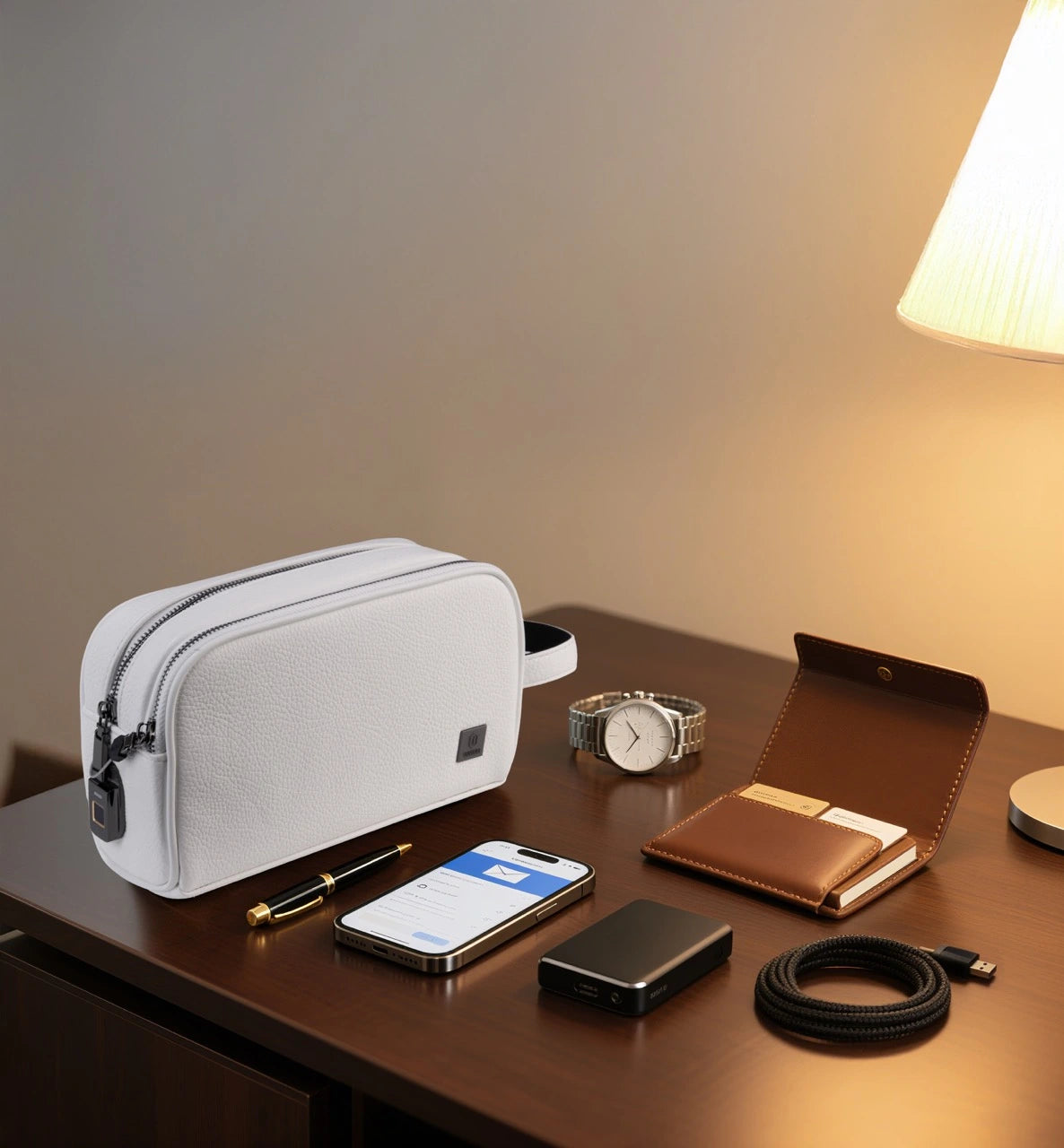Pochette Sécurisée WiWU Phantom Pro – Verrouillage par Empreinte Digitale, Imperméable & Anti-Vol